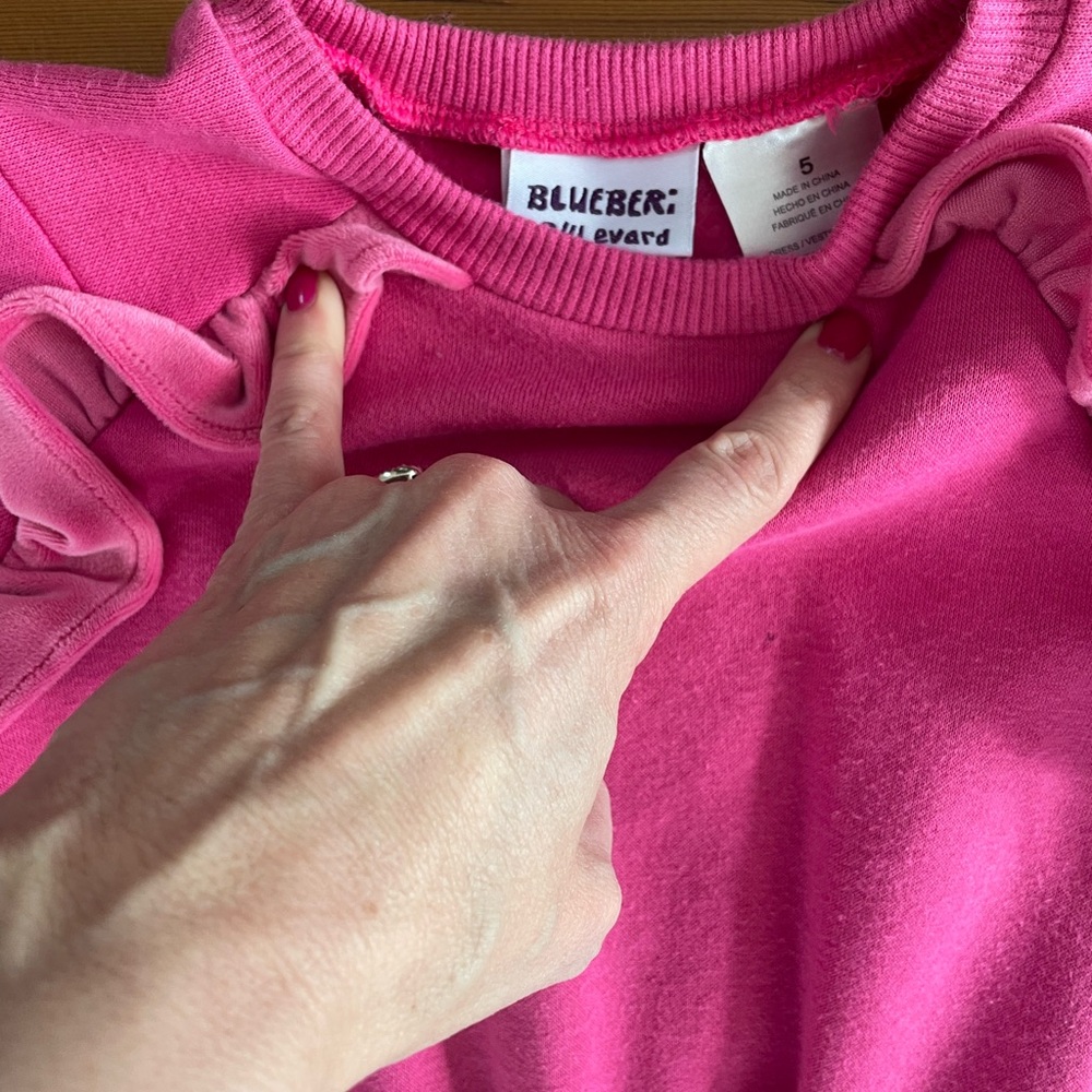 Pink Ruffled Kids Dress - Picture 2 of 3